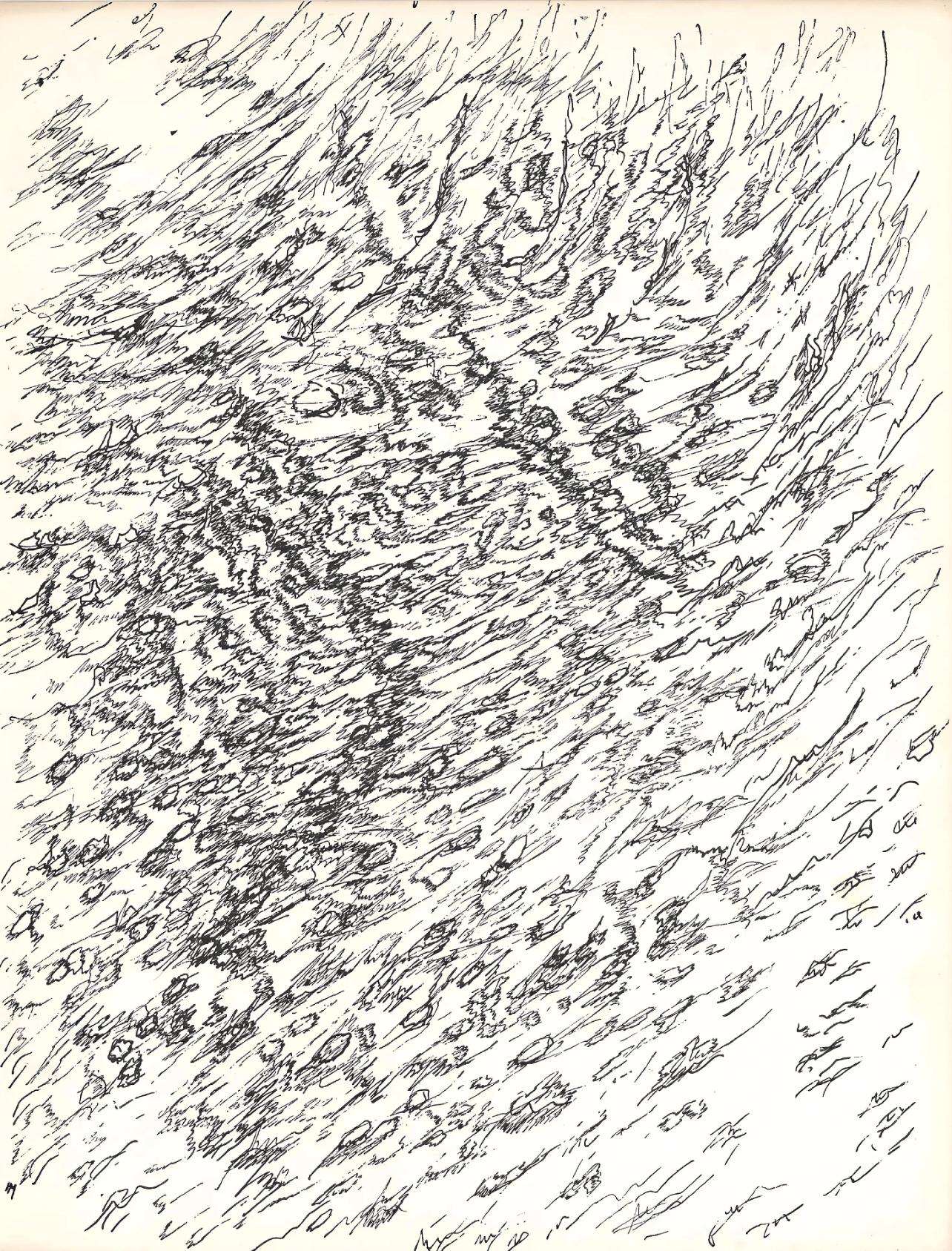 Abstract Print Henri Michaux - Michaux, Composition, XXe Siècle (d'après)