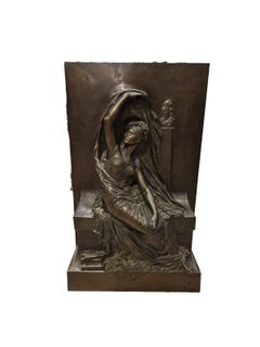 Henri-Michel-Antoine Chapu (1833–1891) La Pensée – French Patinated Bronze High