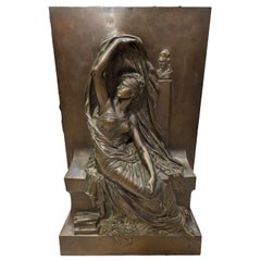 Henri-Michel-Antoine Chapu (1833–1891) La Pensée – French Patinated Bronze High