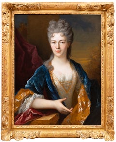 Ritratto di giovane donna, firmato Henri Millot, Parigi, inizio XVIII secolo