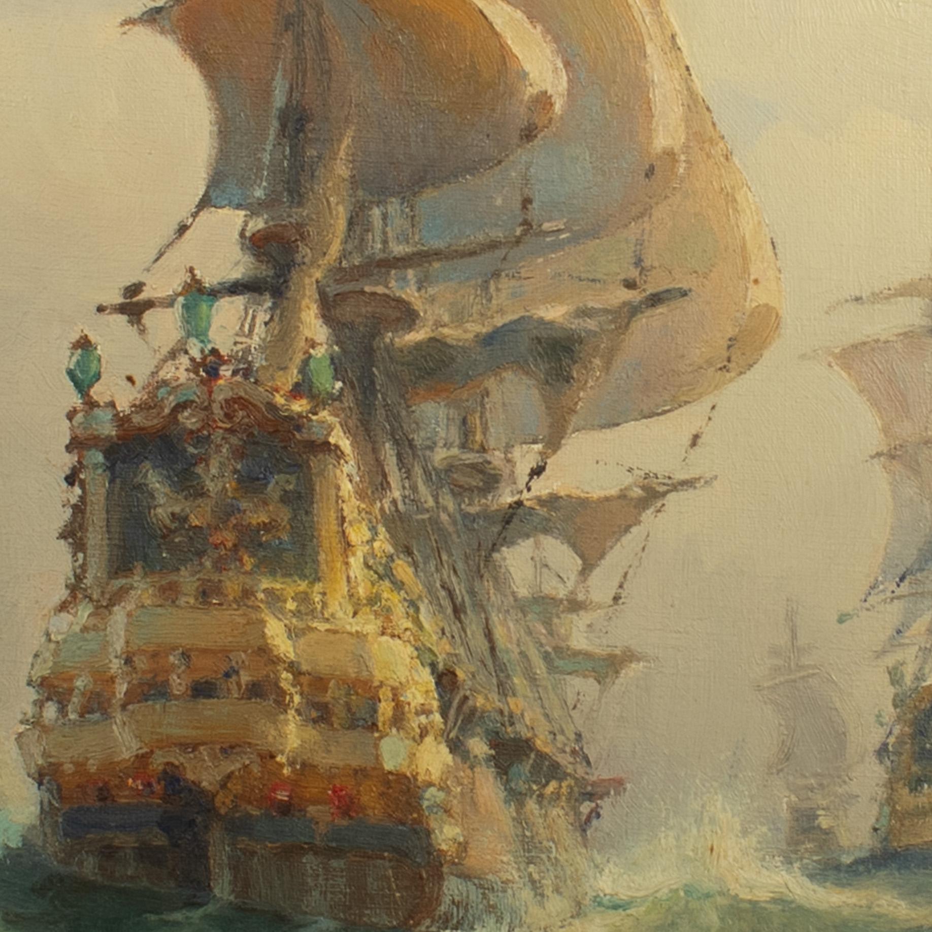 French Henri MILOCH (1898-1979) Maritime Painting, signed and dated For Sale