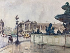 Ecole de Paris Mid 20th Century, A Scene by Place De Le Concorde Paris