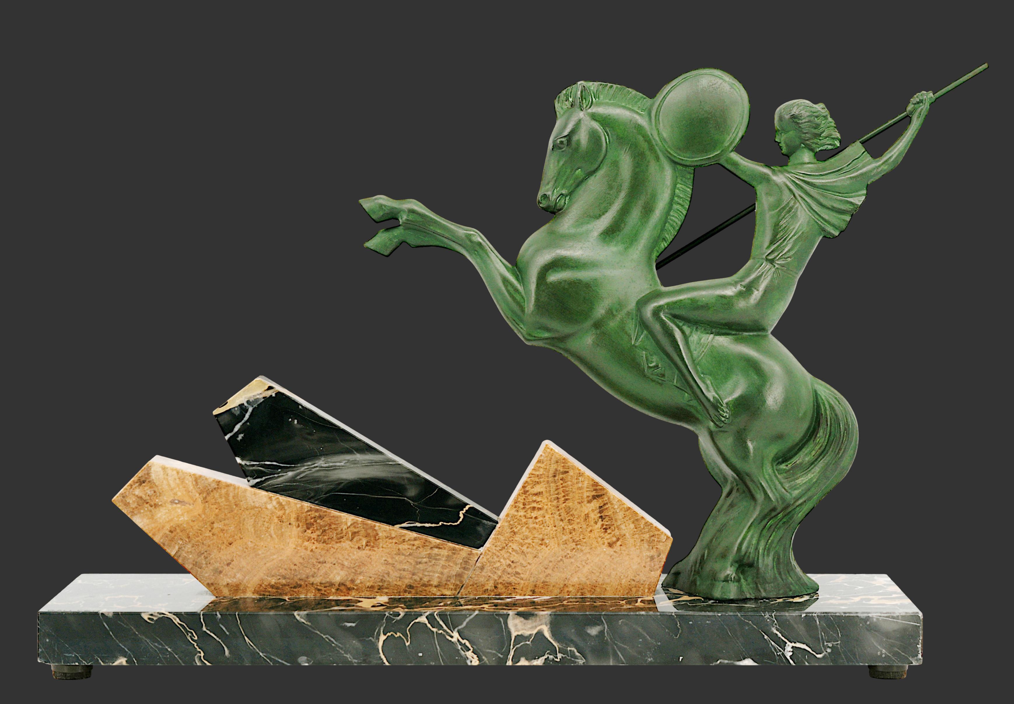 Henri Molins-Balleste Scultura Walkyrie Art Deco francese 1920 in vendita 4