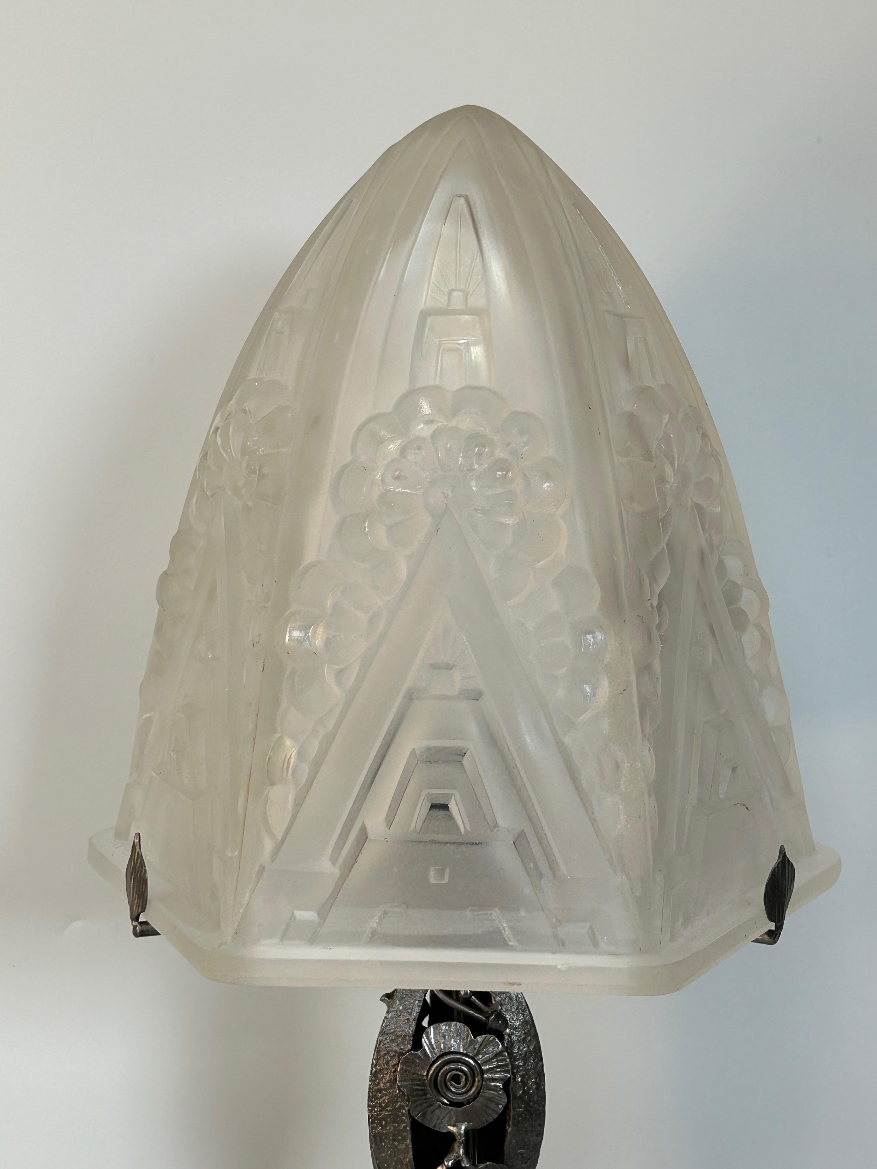 French Henri Mouynet Art Deco Lamp For Sale
