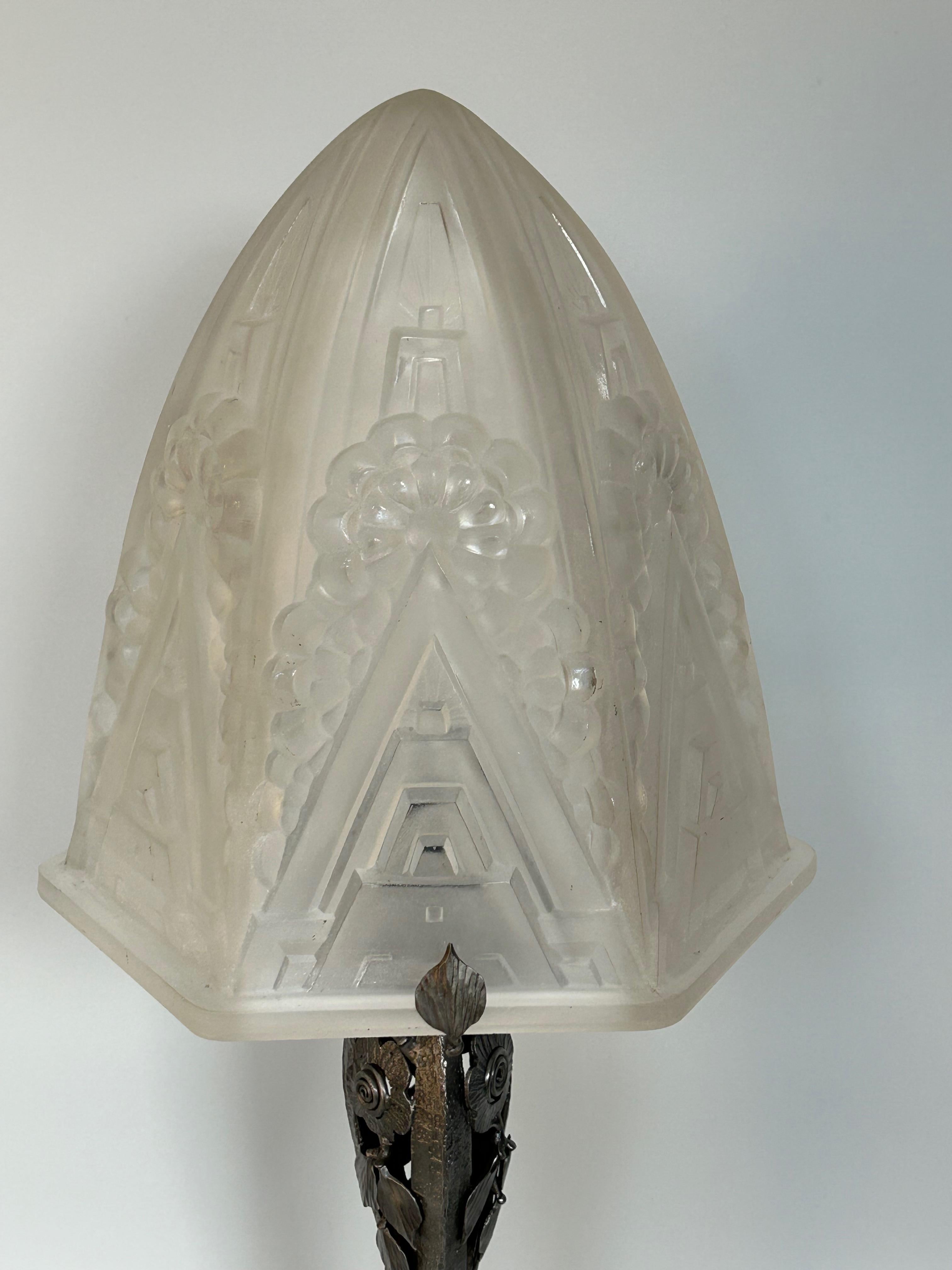 Henri Mouynet Art Deco Lamp For Sale 1