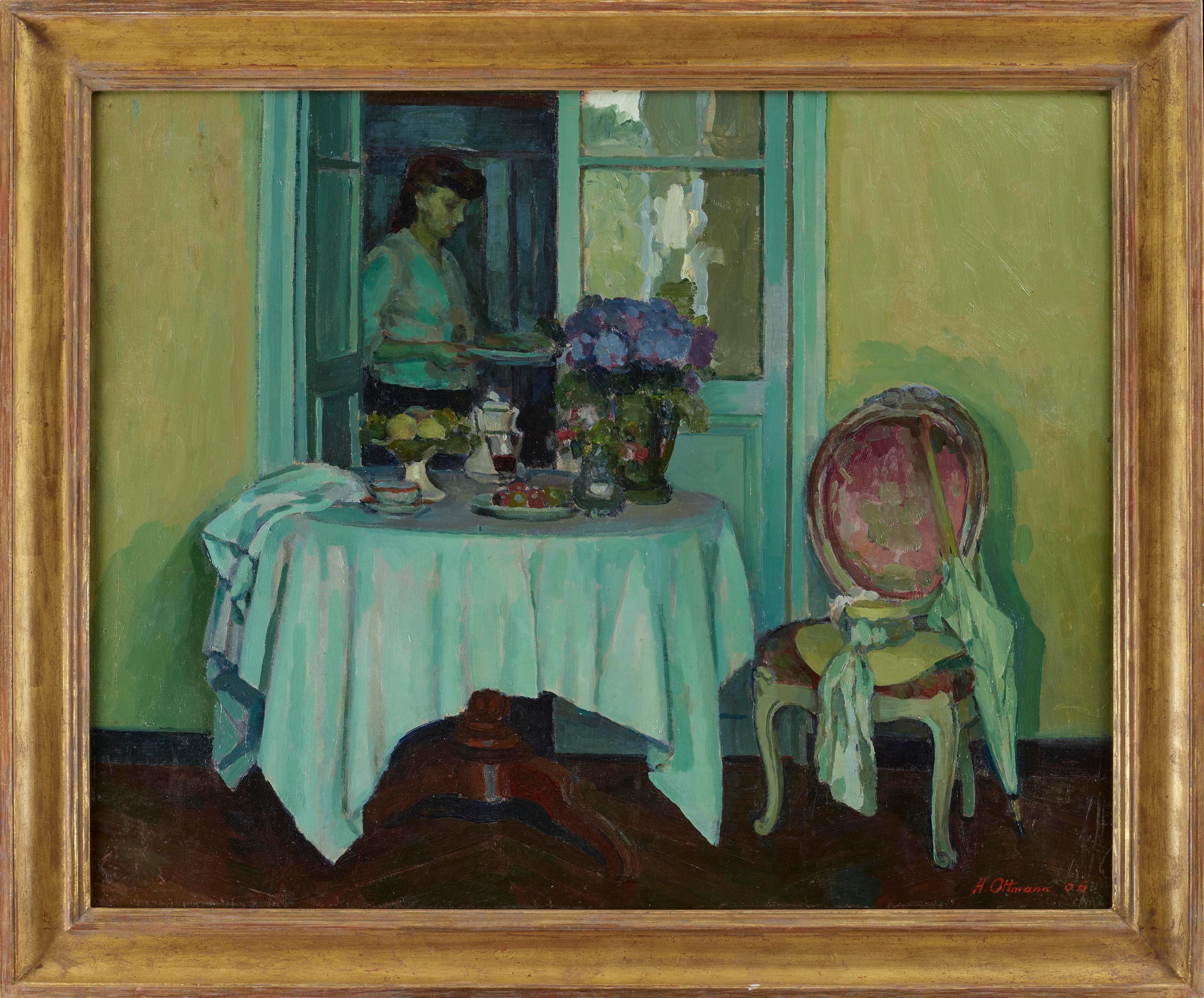 Le Guéridon - Painting de Henri Ottmann