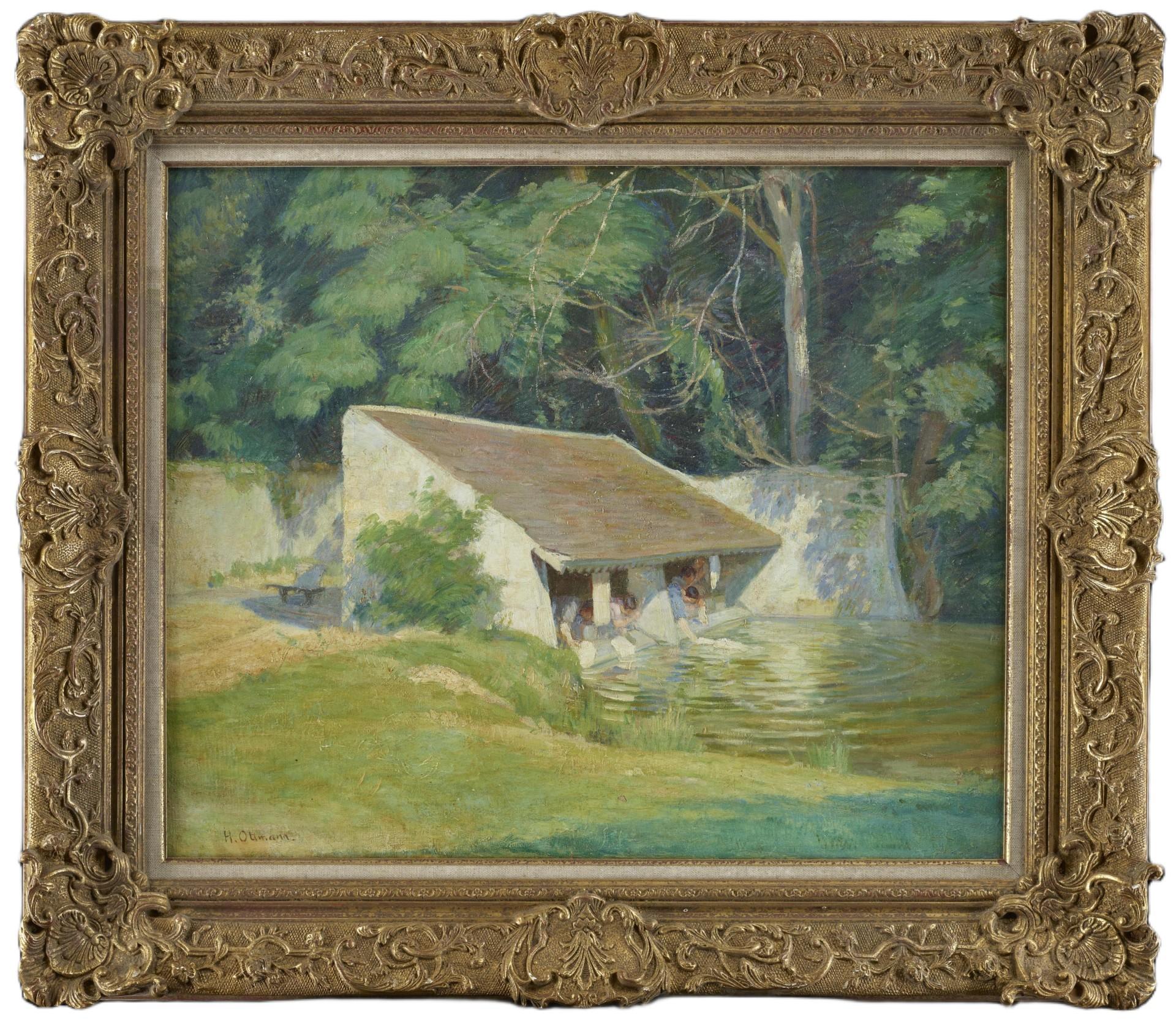 Henri Ottmann Figurative Painting - Les Lavandières (The Washerwomen)