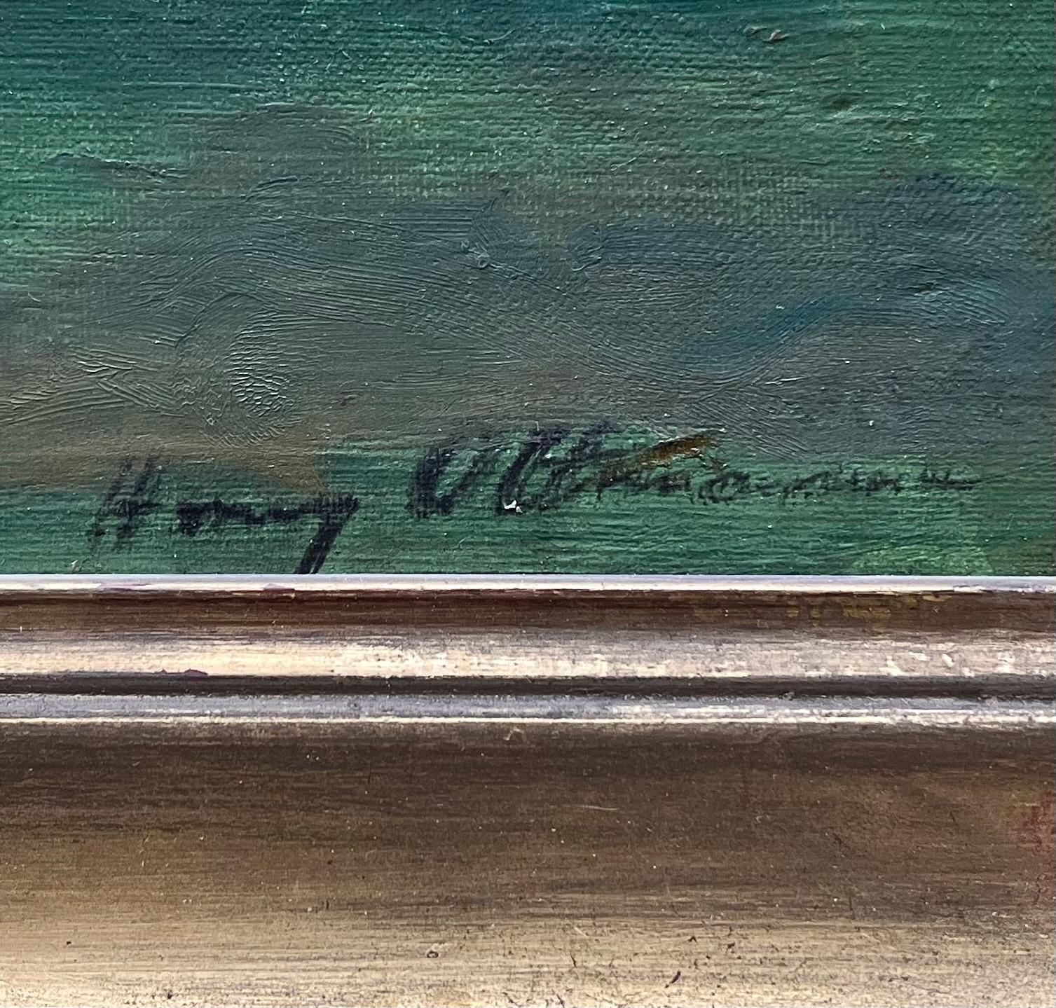 Nu Étendu dans L’Herbe (Nude Lying on the Grass) - Post-Impressionist Painting by Henri Ottmann