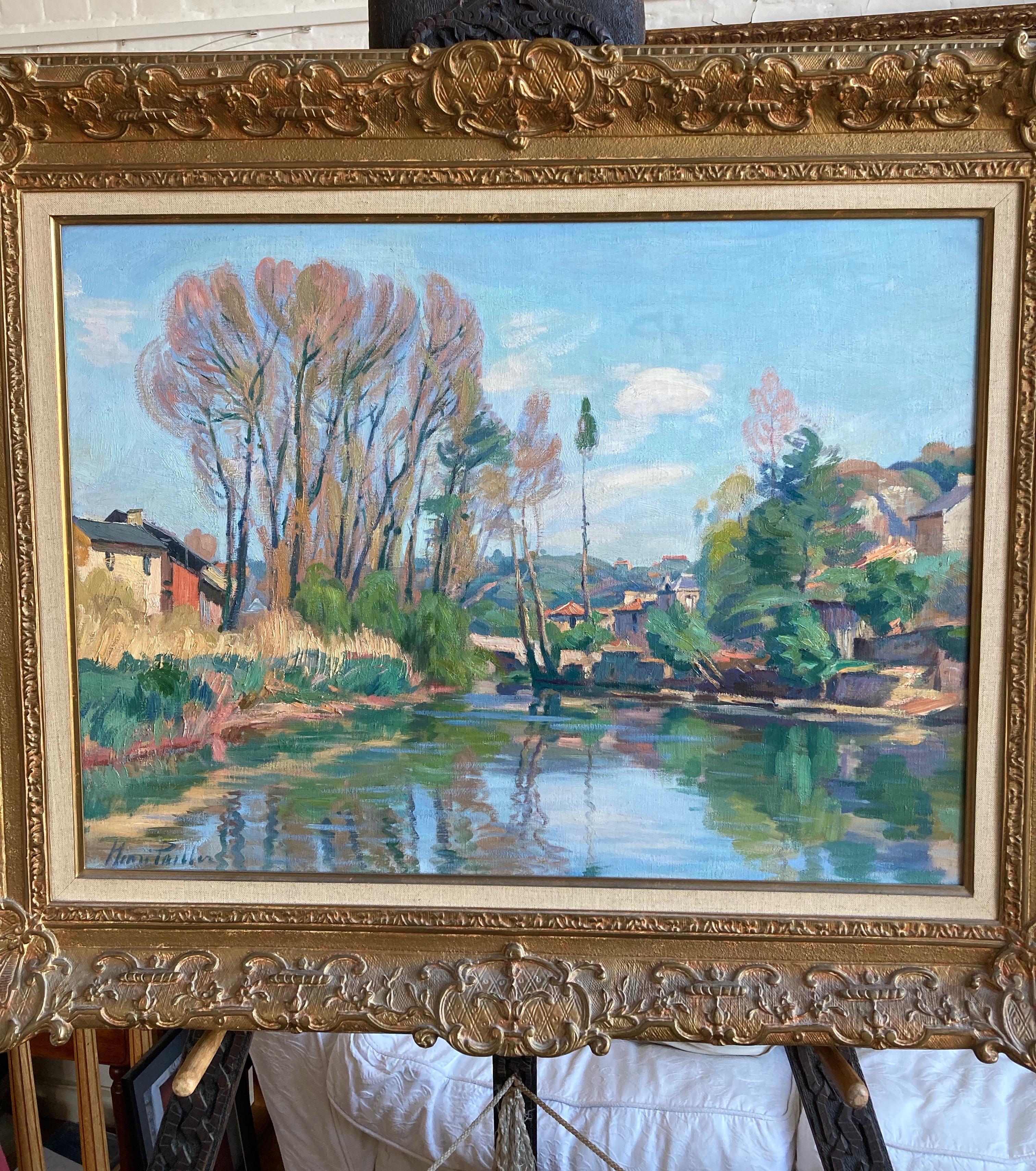  Henri Pailler, French Impressionist river landscape 9