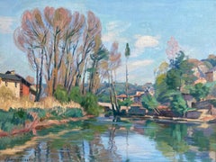 Henri Pailler, paysage fluvial impressionniste français