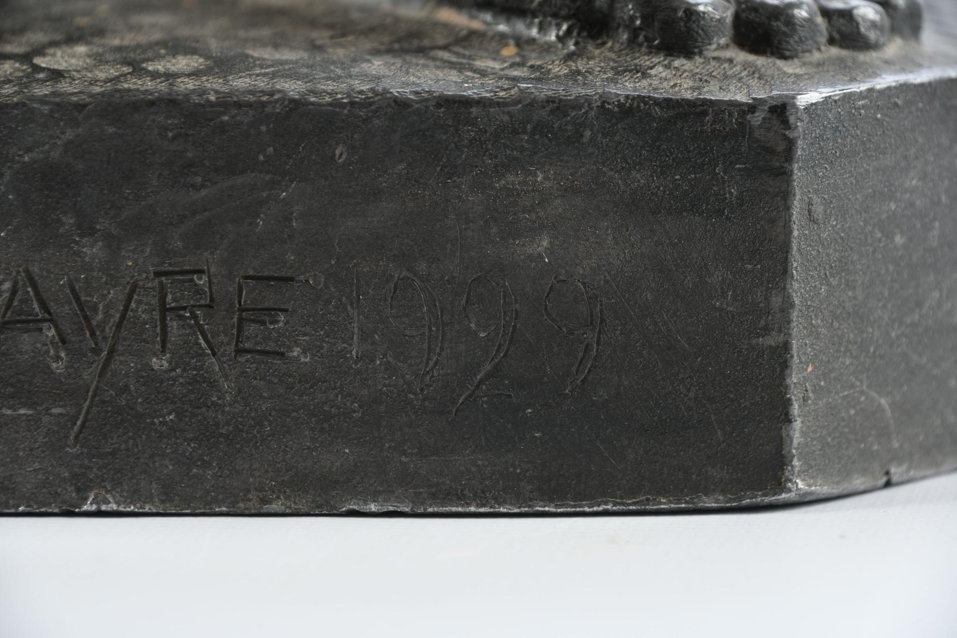 Jeune Femme Debout, les Bras sur la Tête - Bronce de Henri Parayre (1879-1970) en venta 2