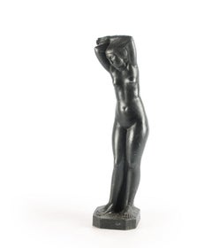 Jeune Femme Debout, les Bras sur la Tête - Bronce de Henri Parayre (1879-1970)