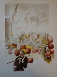 Carnival : Happy Demonstration - Original lithograph - 1898