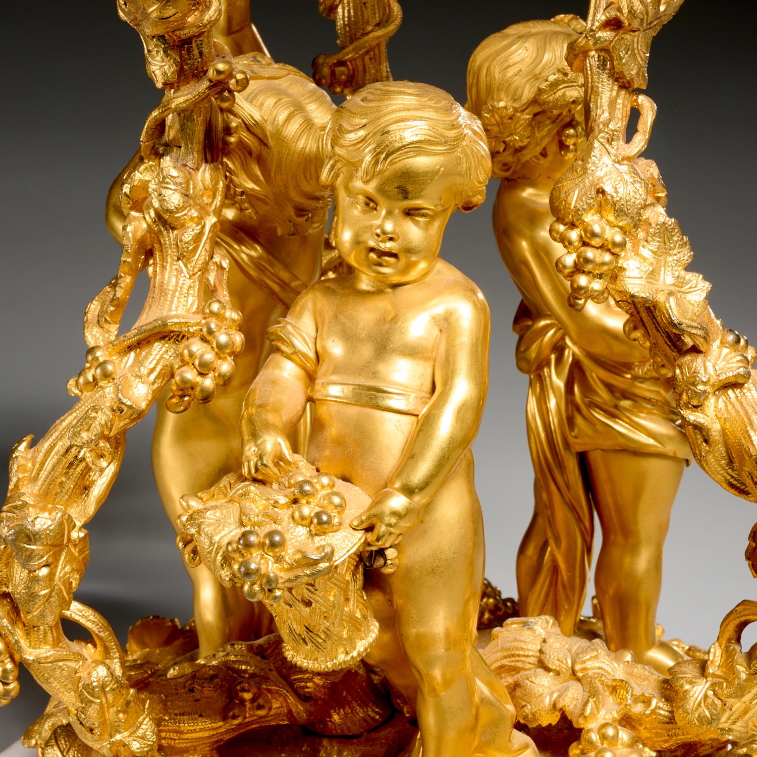 Henri Picard (after), Bronze and Crystal Compote In Fair Condition In Morristown, NJ