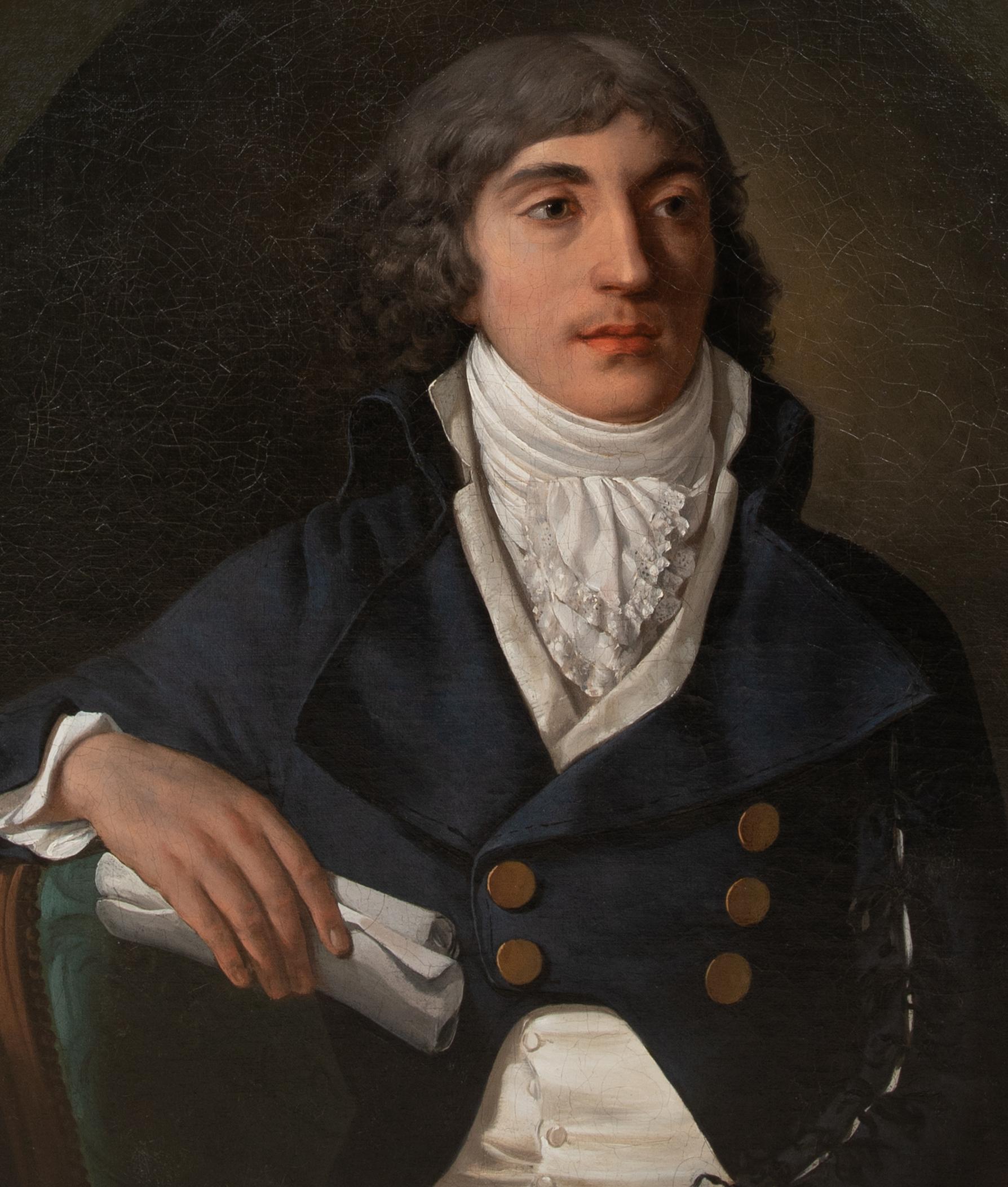 Portrait Of A Gentleman, Monsieur Briux, circa 1790  Henri Pierre DANLOUX (1753- For Sale 2