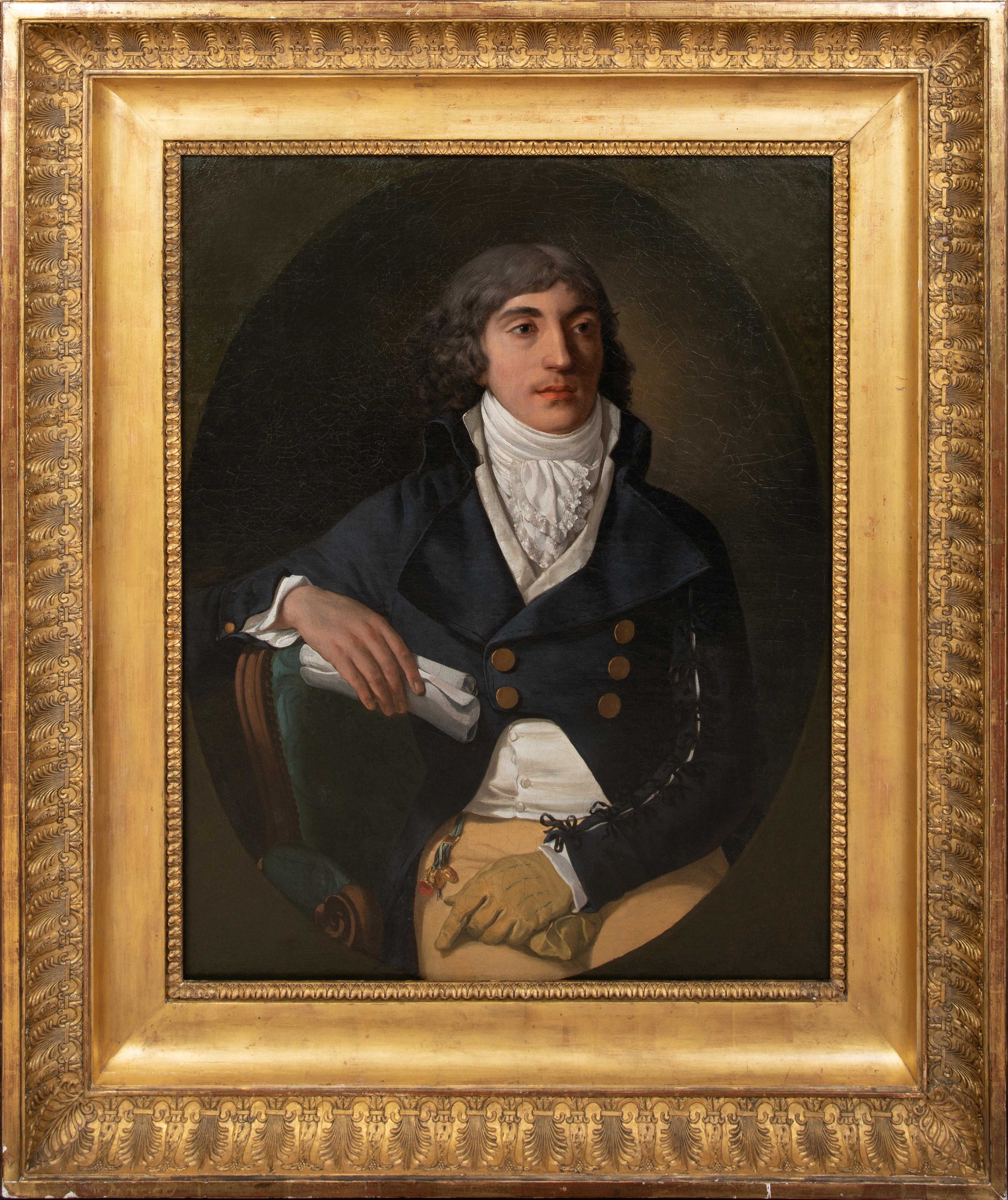 Henri Pierre Danloux Portrait Painting - Portrait Of A Gentleman, Monsieur Briux, circa 1790  Henri Pierre DANLOUX (1753-