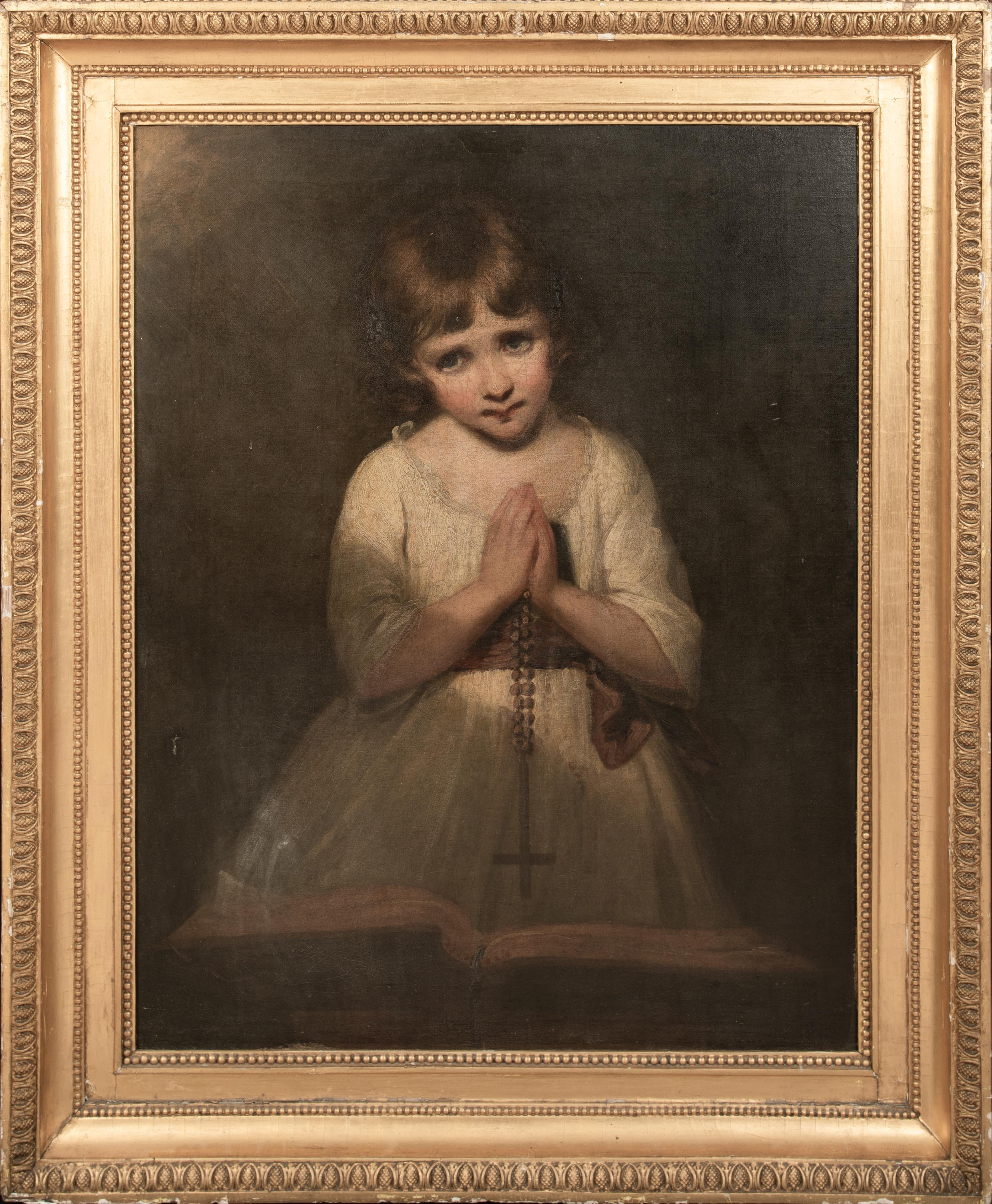 Henri Pierre Danloux Portrait Painting - The Prayer, 19th Century  after JOSHUA REYNOLDS (1723-1792)
