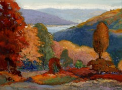 Autumn Landscape — 1940s Post-Impressionism
