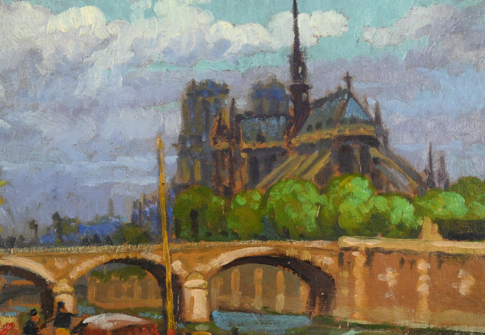 Henri Pierre LEJEUNE (1881-1961) 
 
Notre Dame de Paris 

Oil on cardboard
Dimensions of the artwork: 33 x 41 cm Signed in the lower left corner
Provenance: Private collection, Normandy
Painting in excellent condition. Antique frame included.