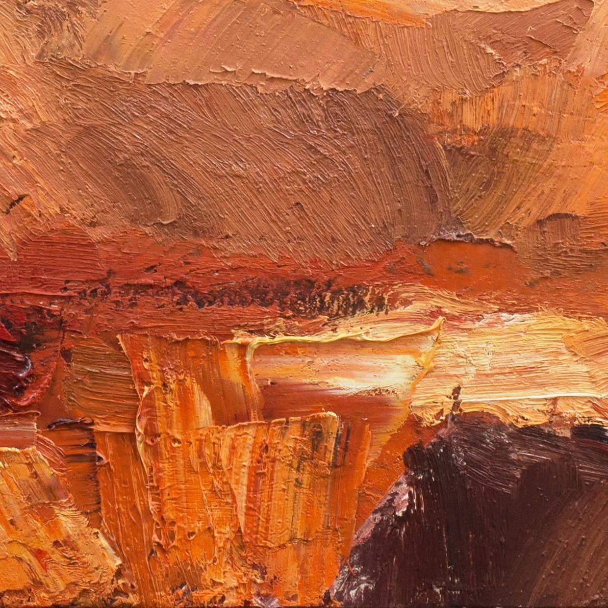 'Puesta de sol sobre Velden, Holanda', Paisaje expresionista francés, Benezit en venta 3