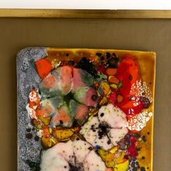 Henri Plisson, Piastrella di ceramica galvanizzata su pannello di legno, design francese del XX secolo