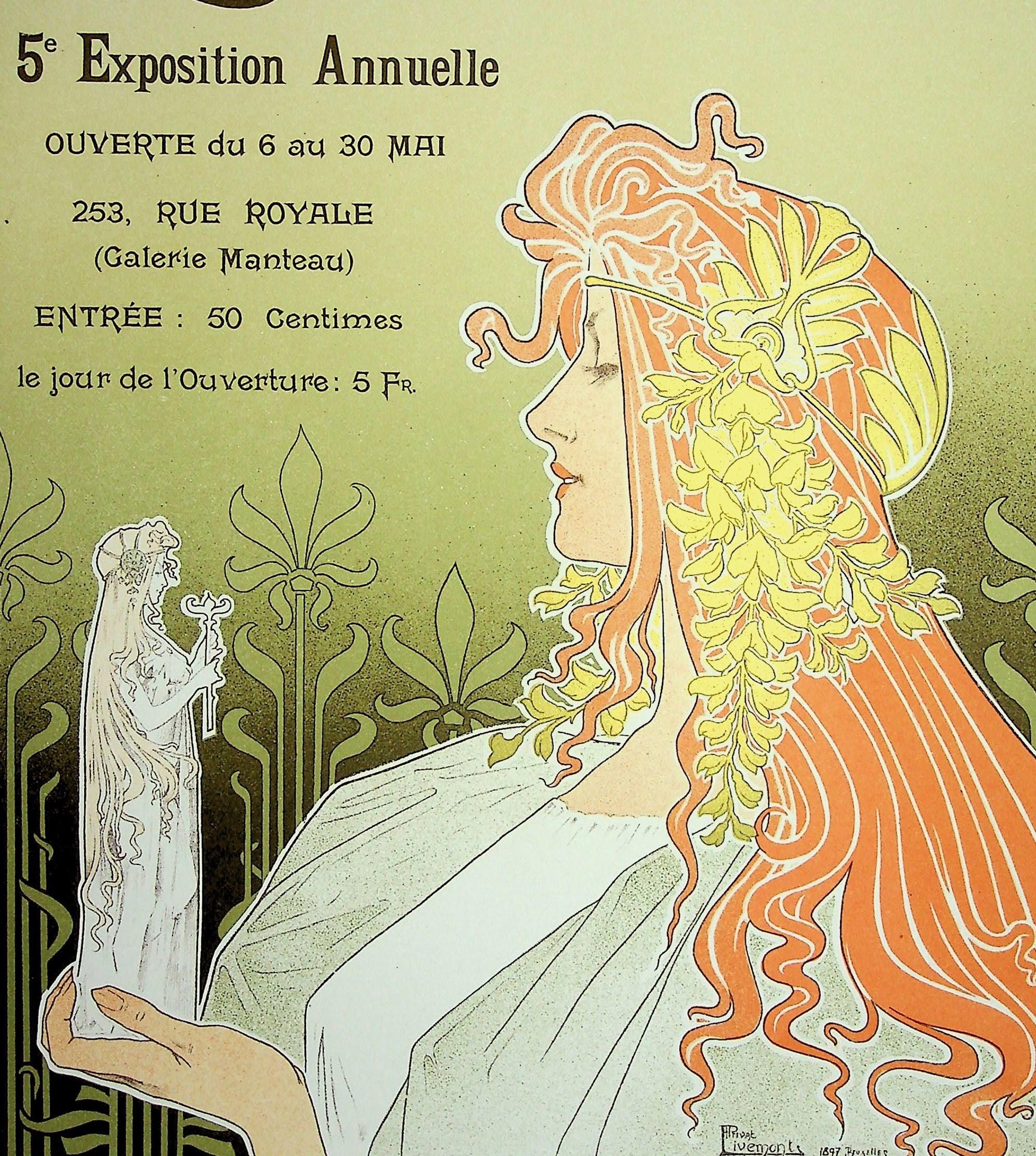 Art Nouveau Muse - Litografía (Les Maîtres de l'Affiche), Imprimerie Chaix 1900 en venta 1