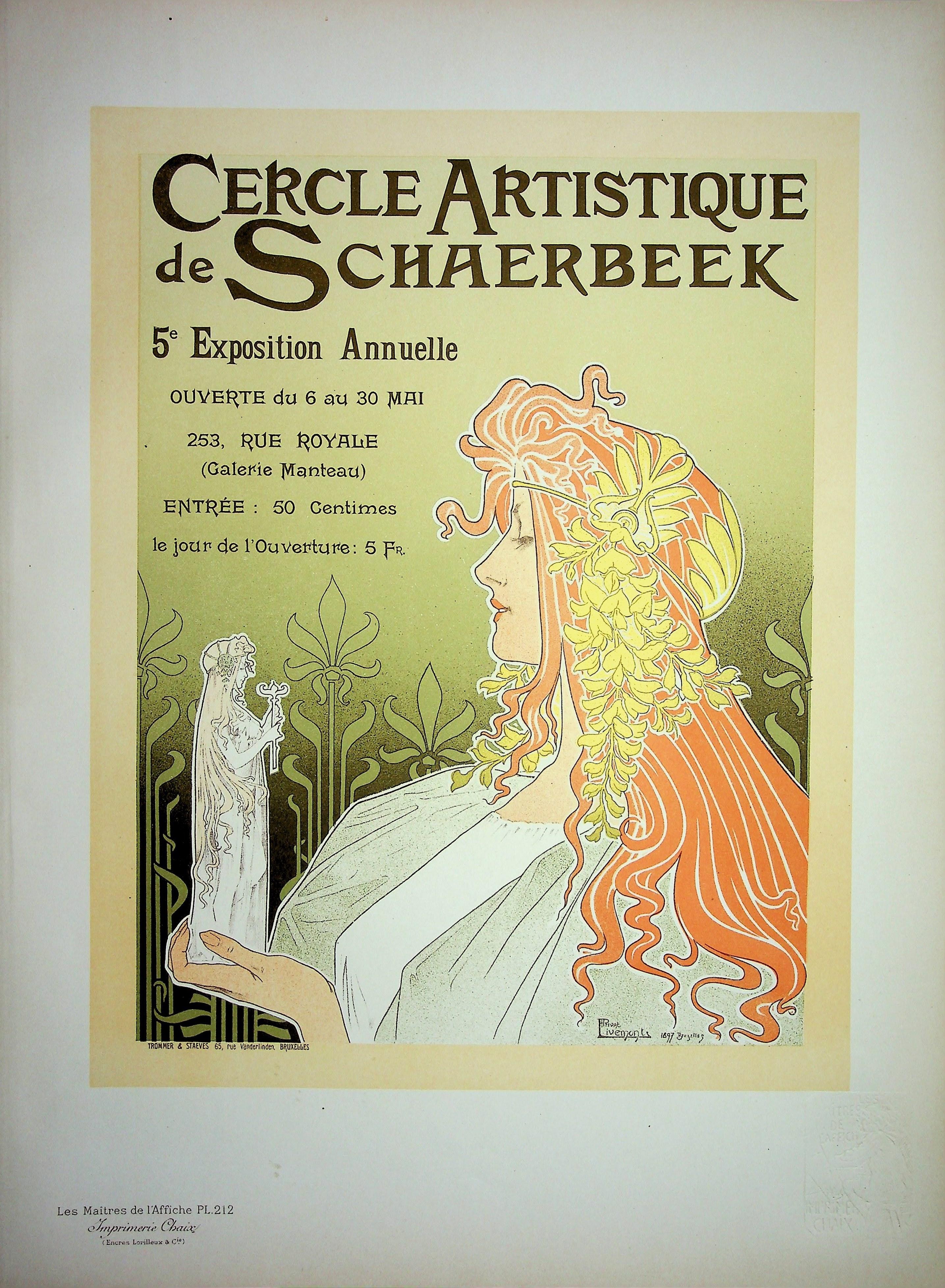 Art Nouveau Muse - Lithograph (Les Maîtres de l'Affiche), Imprimerie Chaix 1900