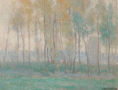 Brume D'Automne: 20th Century Post-Impressionist Oil Painting