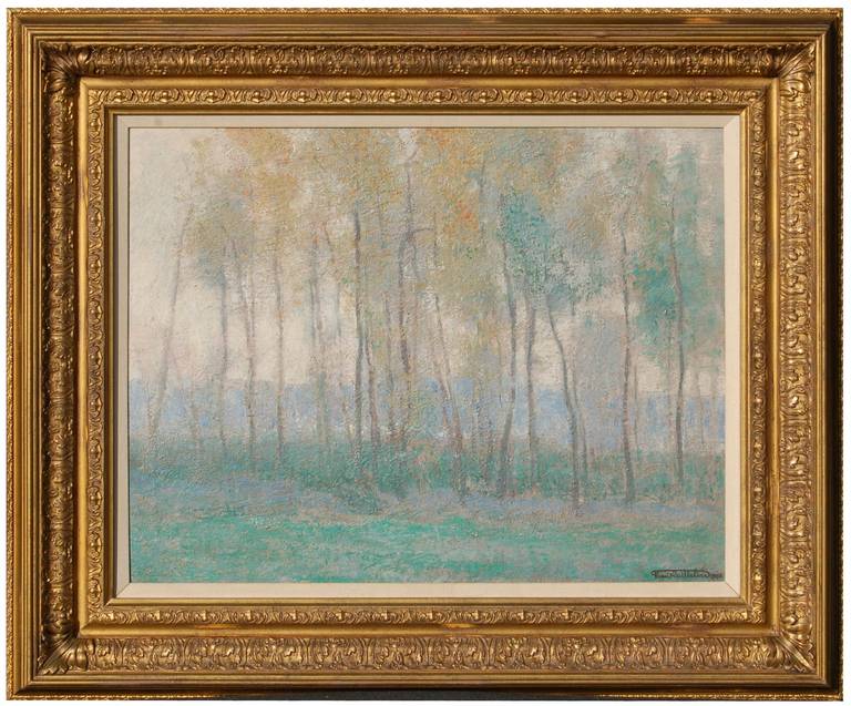 Brume D'Automne: 20th Century Post-Impressionist Oil Painting