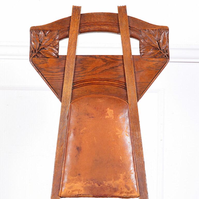 Henri Rapin Arts and Crafts Desk and Chair in Oak 2