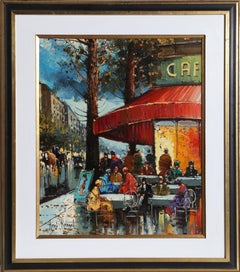 French Cafe, Oil Painting by Henri Renard
