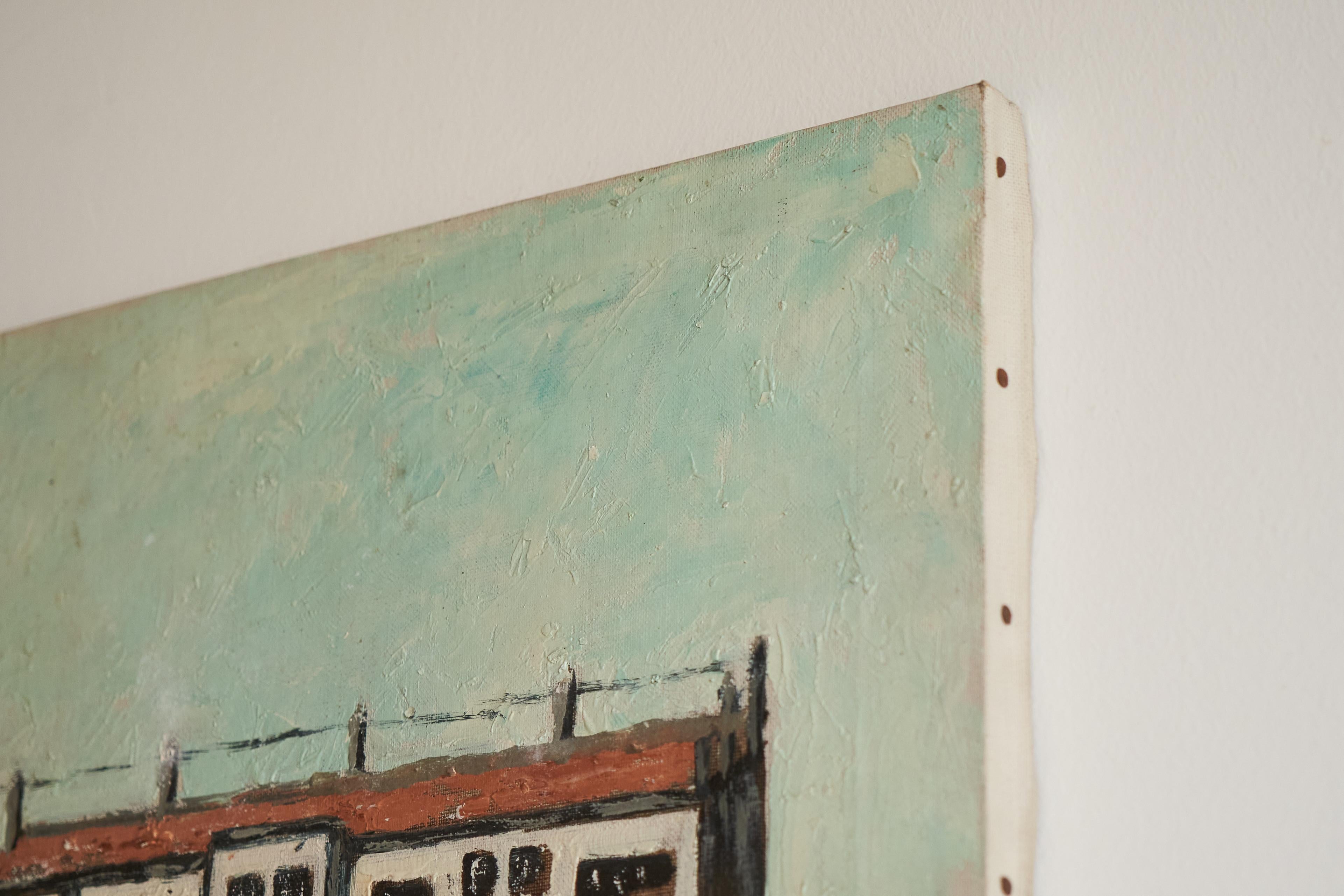Henri (Rik) van Kogelenberg 'Flemish Dovecote' Oil on Canvas Belgium 1960s For Sale 2