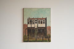 Henri (Rik) van Kogelenberg 'Colombaia fiamminga' Olio su tela Belgio anni '60