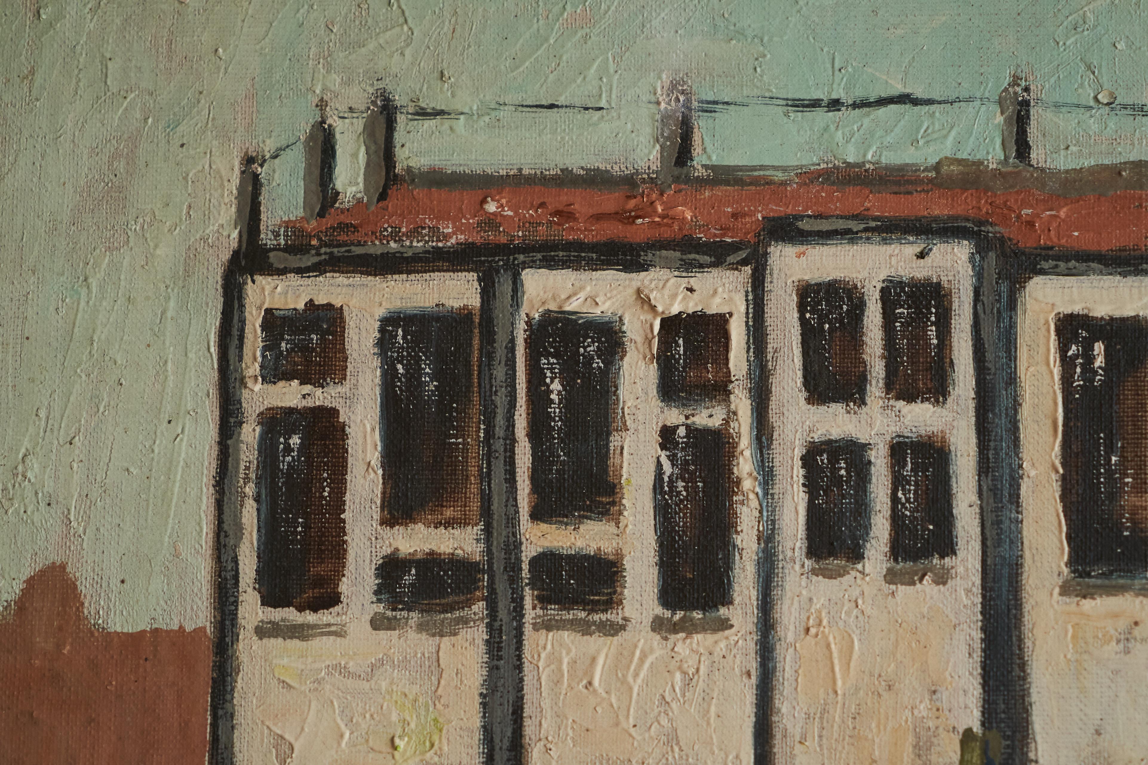 Henri (Rik) van Kogelenberg 'Flemish Dovecote' Oil on Canvas Belgium 1960s In Good Condition For Sale In Meer, VAN