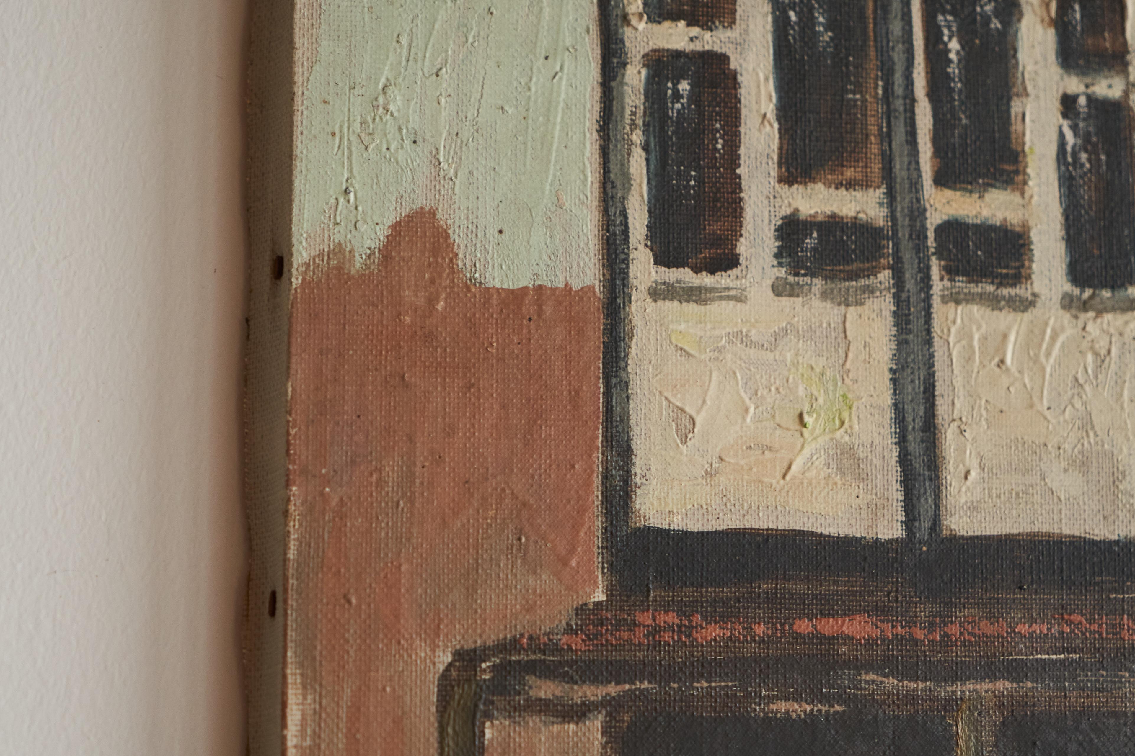 Henri (Rik) van Kogelenberg 'Flemish Dovecote' Oil on Canvas Belgium 1960s For Sale 1