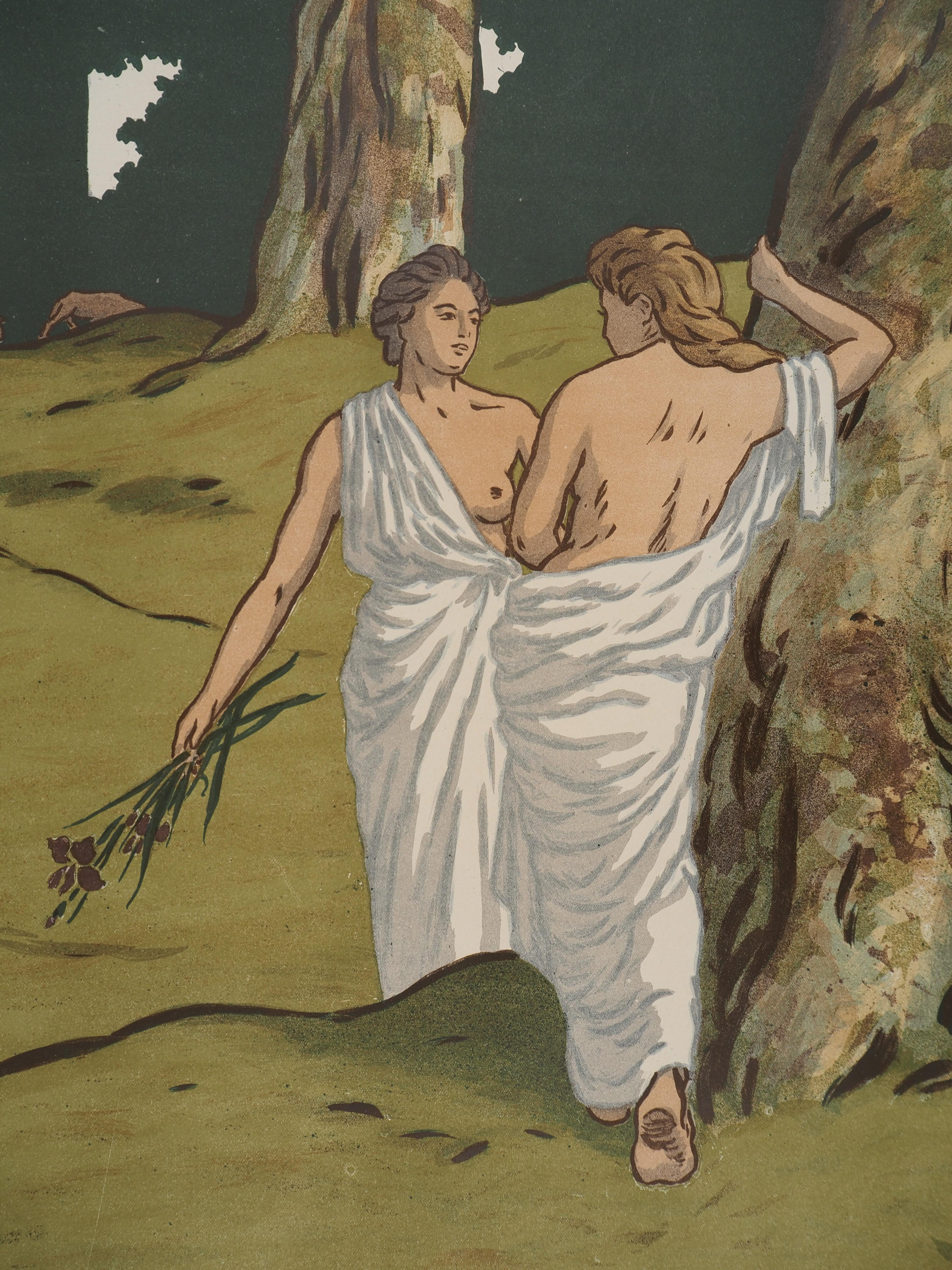 Art Nouveau: Età dell'oro, Vita tranquilla nella foresta - litografia originale in vendita 9