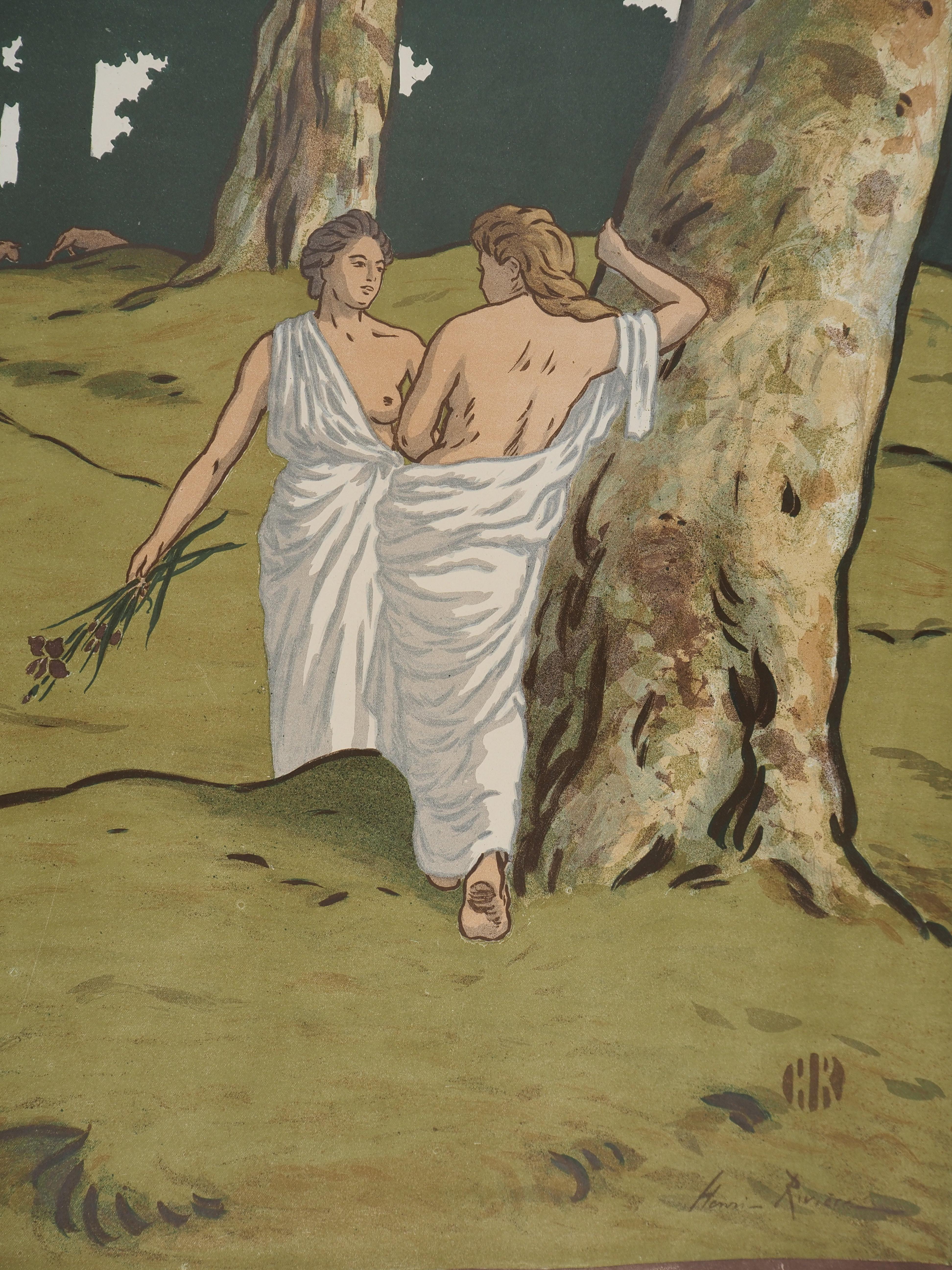 Art Nouveau: Età dell'oro, Vita tranquilla nella foresta - litografia originale in vendita 10