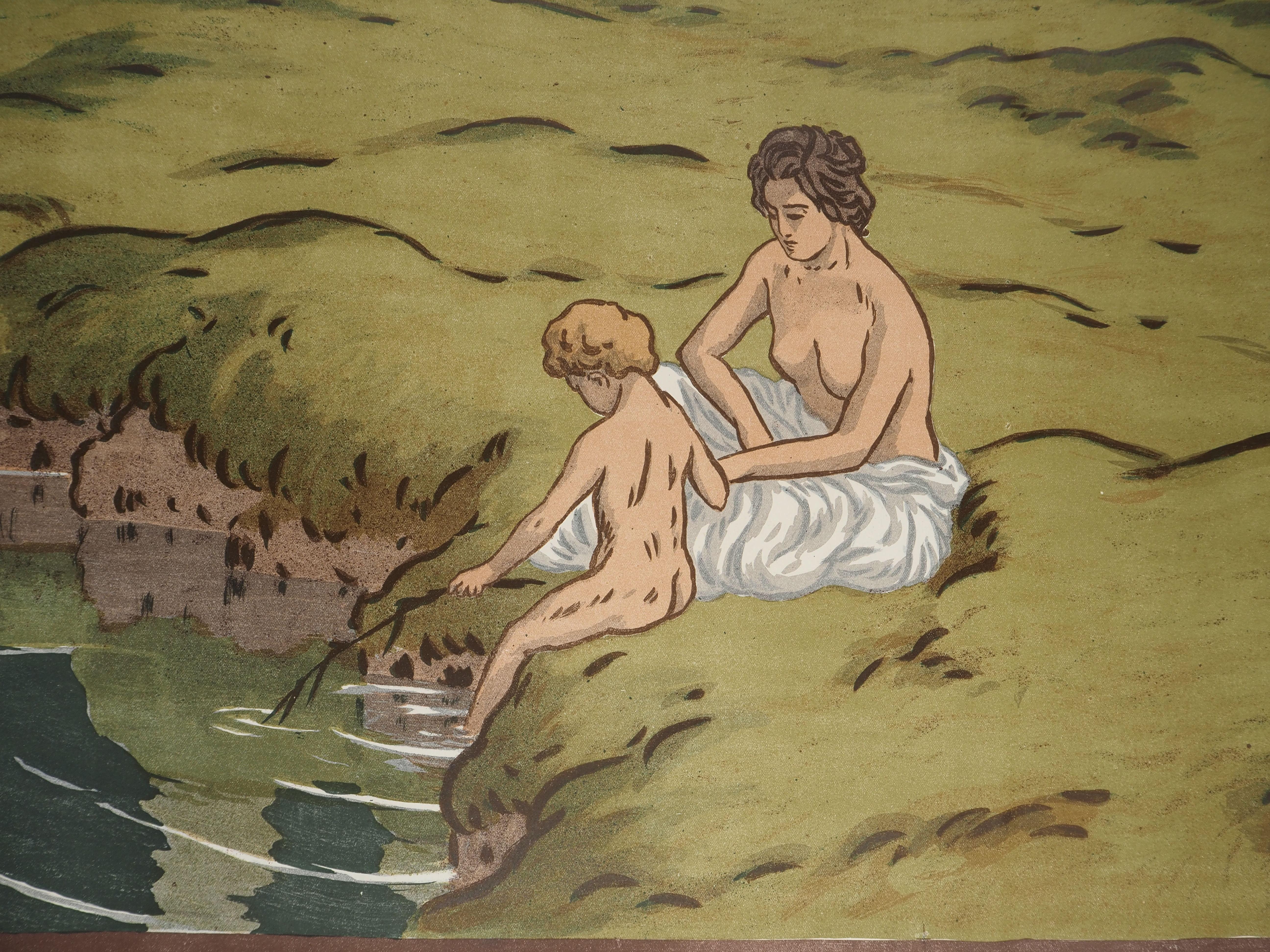 Art Nouveau: Età dell'oro, Vita tranquilla nella foresta - litografia originale in vendita 4