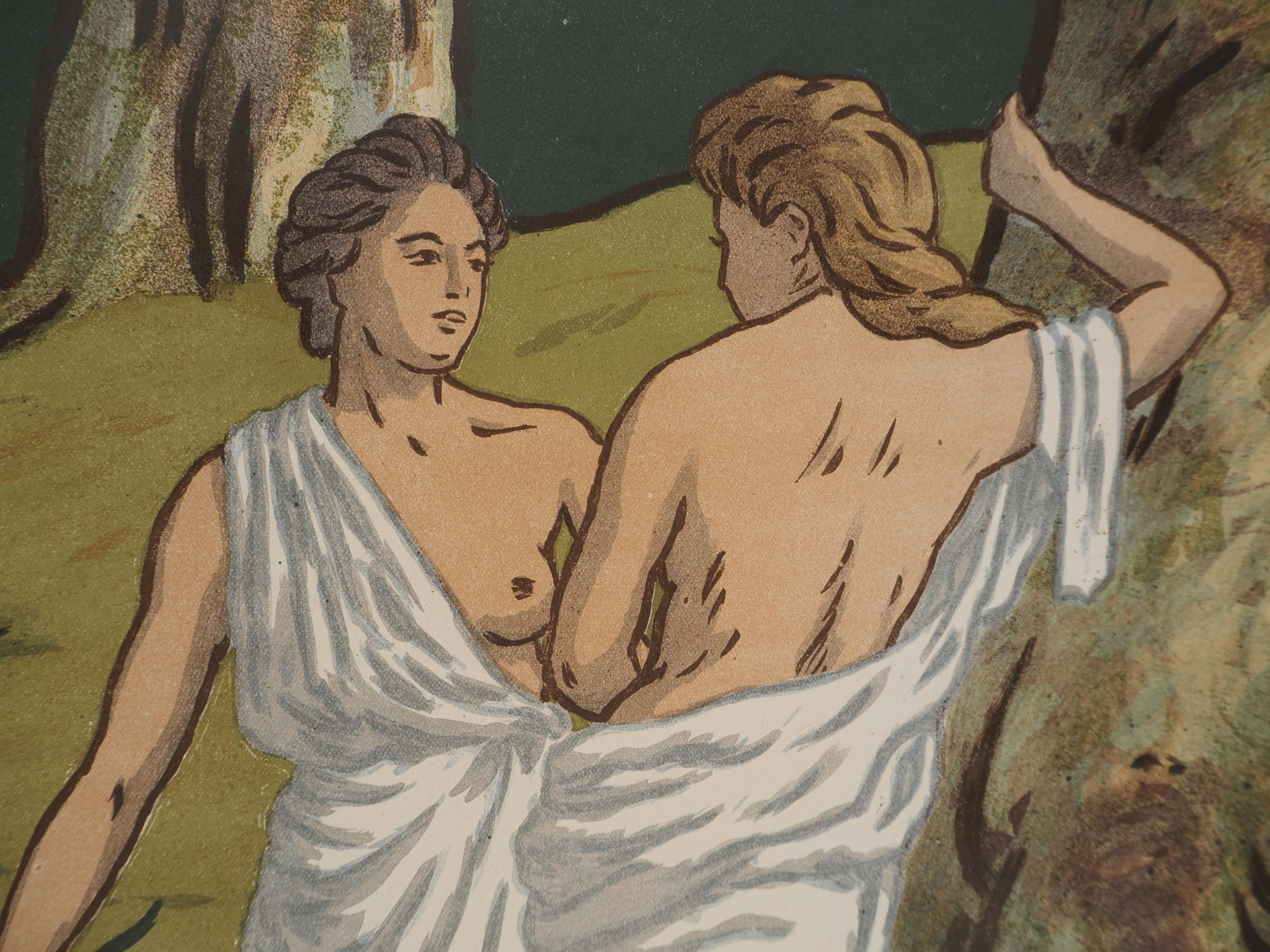 Art Nouveau: Età dell'oro, Vita tranquilla nella foresta - litografia originale in vendita 5