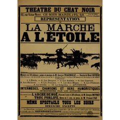 Cartel circa 1895 La Marche à l'Étoile - Théâtre du Chat Noir - Henri Rivière
