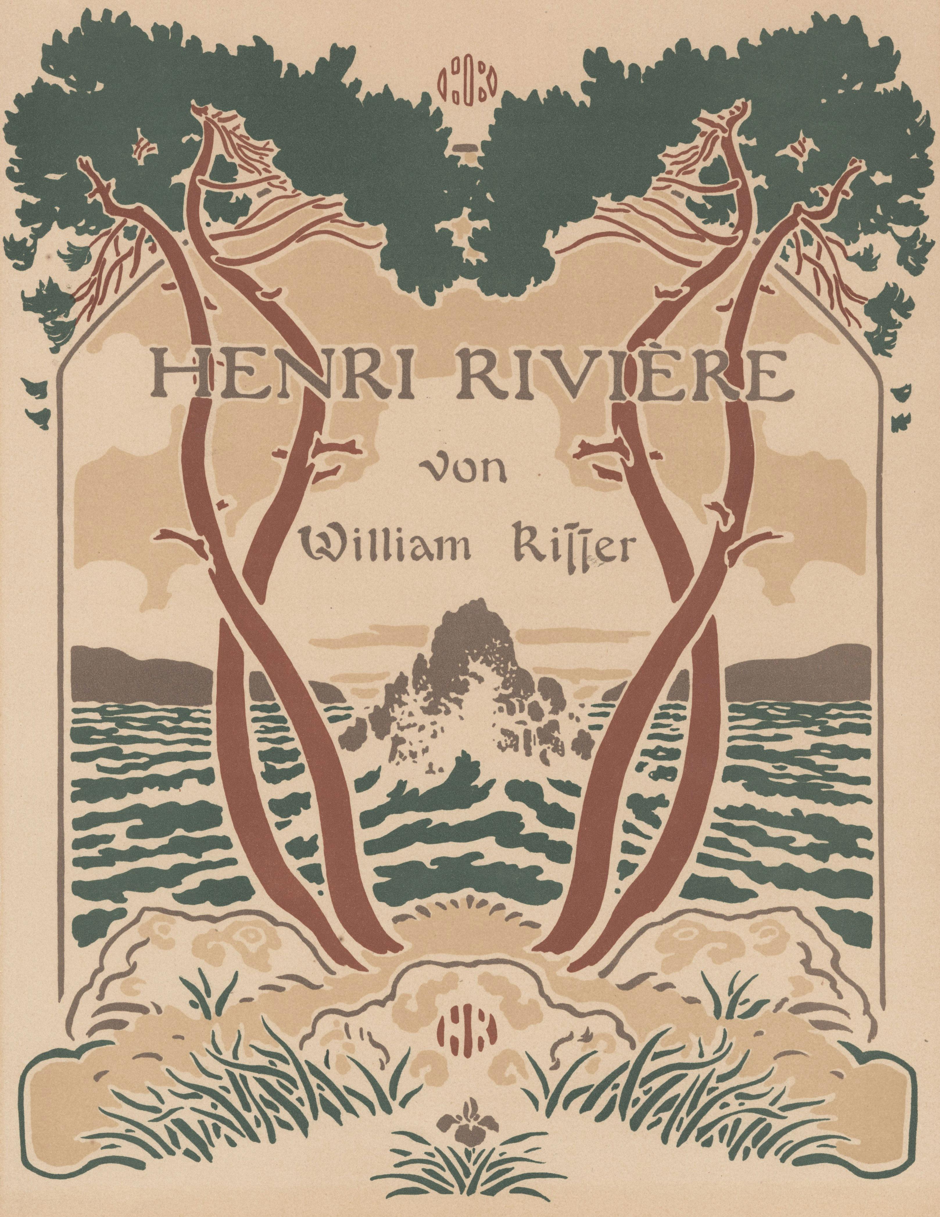 Henri Riviere Landscape Print - Cover illustration for Die Graphischen Kunste, Volume 22