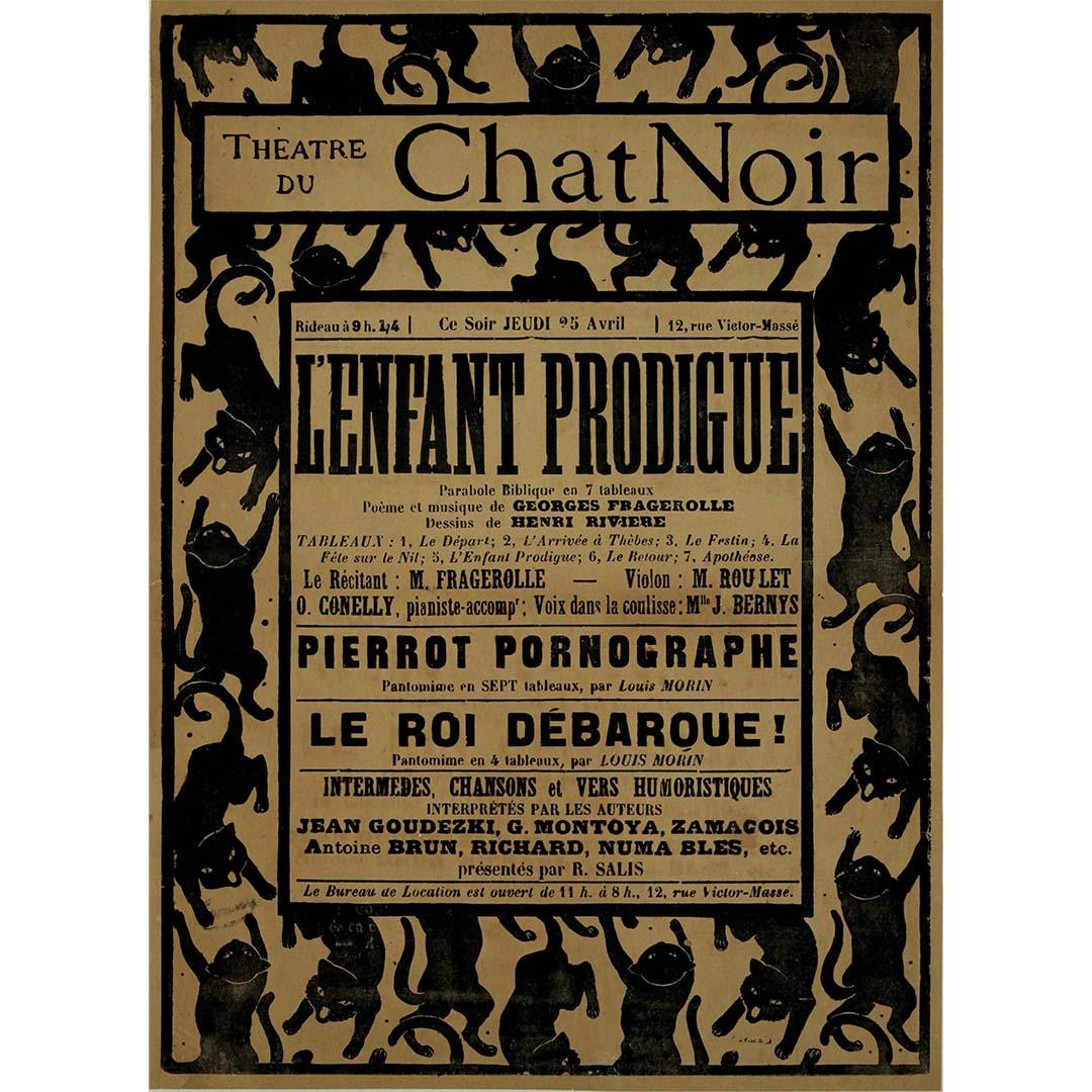 Création d'Henri Rivière vers 1895 pour le Théâtre du Chat Noir - Print de Henri Riviere