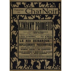 Original poster by Henri Rivière Le théâtre du chat noir l'enfant prodigue