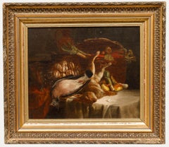 Henri Robbe (1807-1899) - Late 19th Century Oil, Still Life of Game
