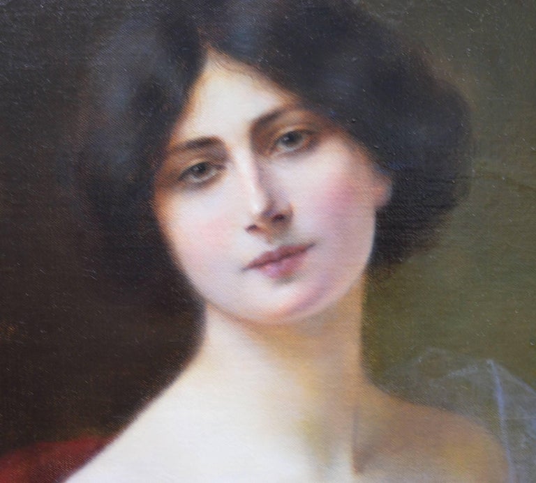 Henri Rondel - A Young Beauty - 19th Century French Oil Painting circa ...