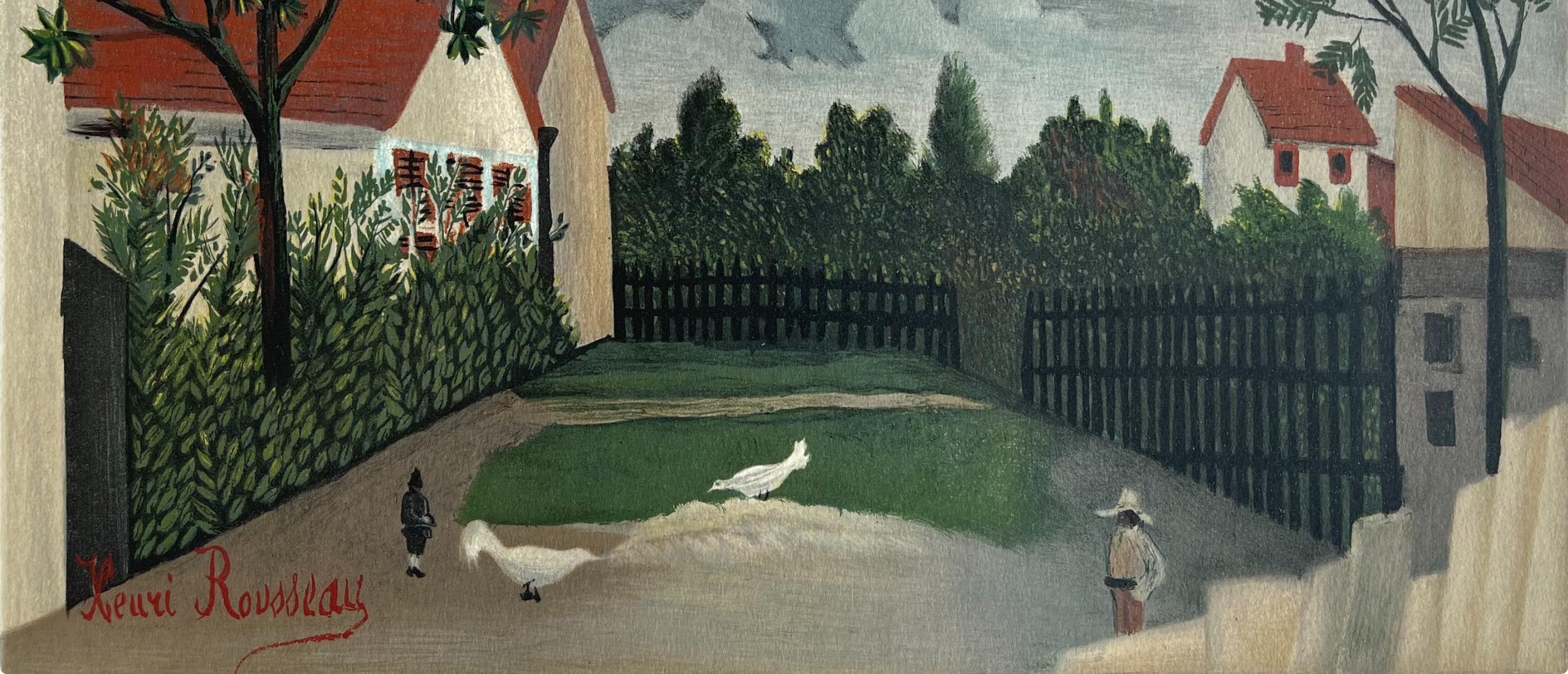 Rousseau, La Rue, Derrière le miroir (d'après) - Moderne Print par Henri Rousseau
