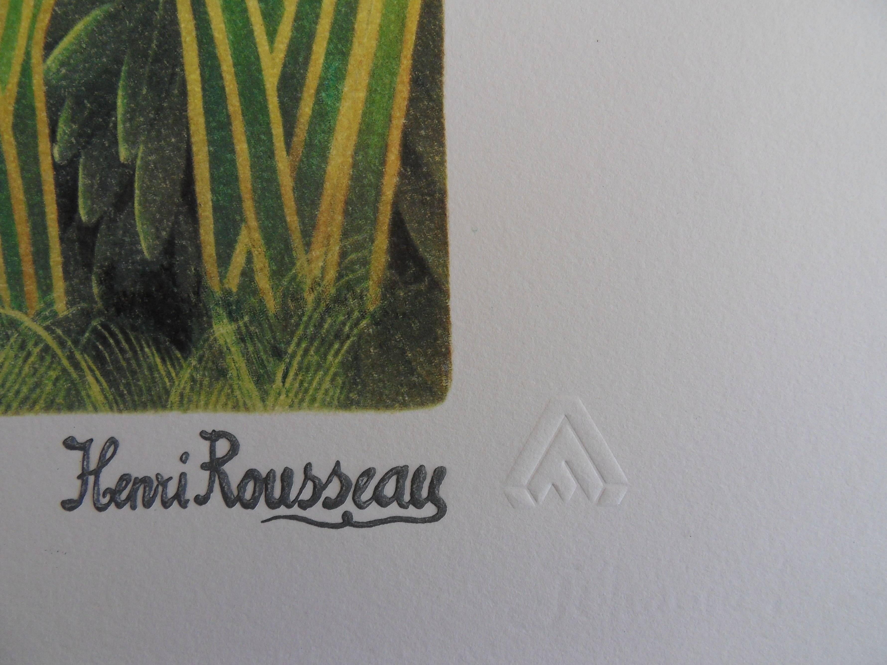 Der Schlangenbeschwörer - Lithographie - Limitiert /300ex – Print von Henri Rousseau