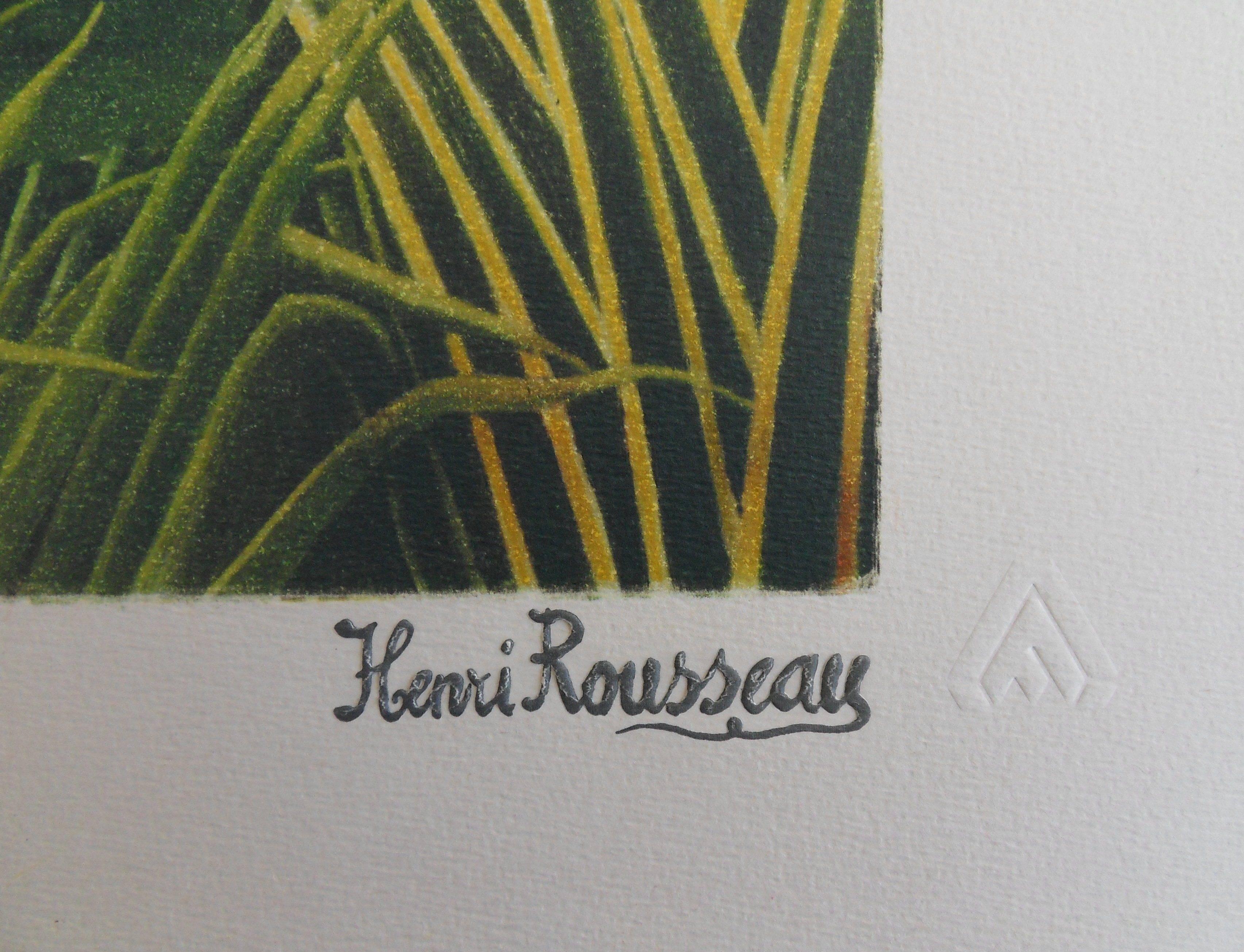 Virgin Forest with Sunset - Lithograph - Limited /300ex - Print by Henri Rousseau