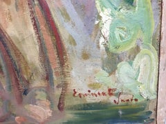 Henri Saada "Le rêve de l'artiste" Óleo grande sobre lienzo, Firmado