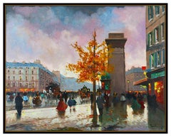 Henri Schaeffer Original Oil Painting On Canvas Paris Large Signed Pairs Artwork